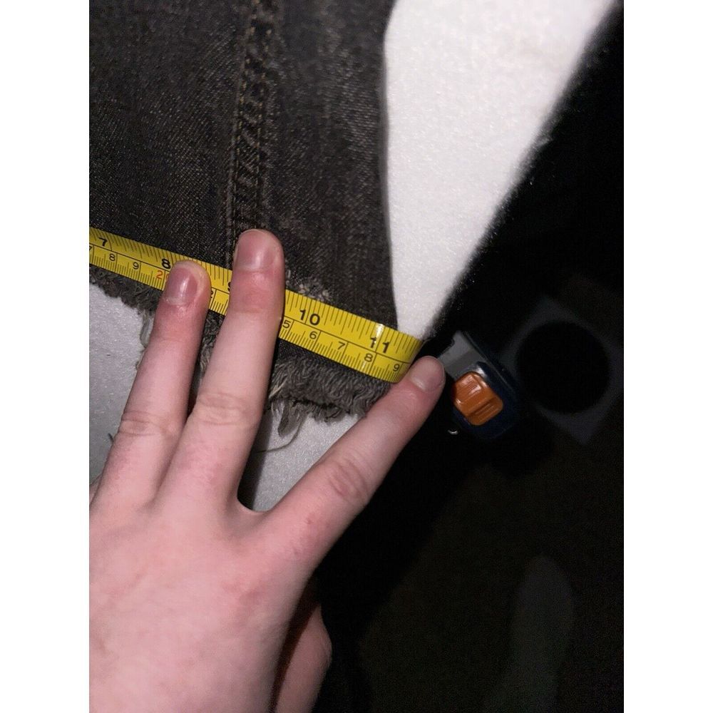 Vintage Ralph Lauren Polo Jeans Company Distressed Jeans‎ 38 Gray Grunge Cropped - Picture 2 of 9